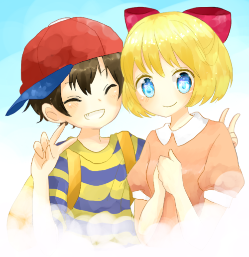 Earthbound Ness And Paula. earthbound middot; mother 2 middot; ness
