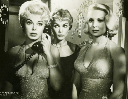 vintagegal:    Barbara Nichols, Janet Leigh, and Mamie Van Doren in &ldquo;Who Was That Lady?&rdquo; 1960  