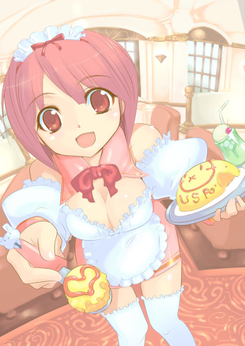 cute anime maid girl. cute kawaii anime maid