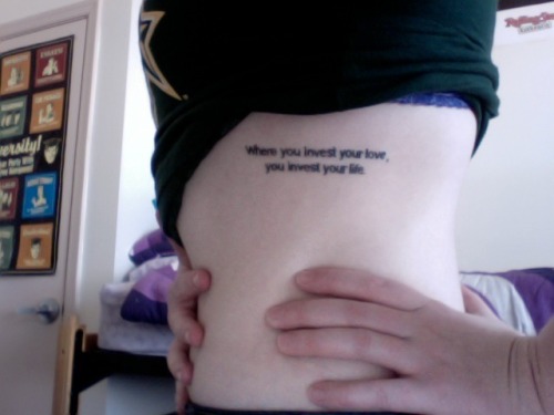 Tattoo on my ribcage 16th