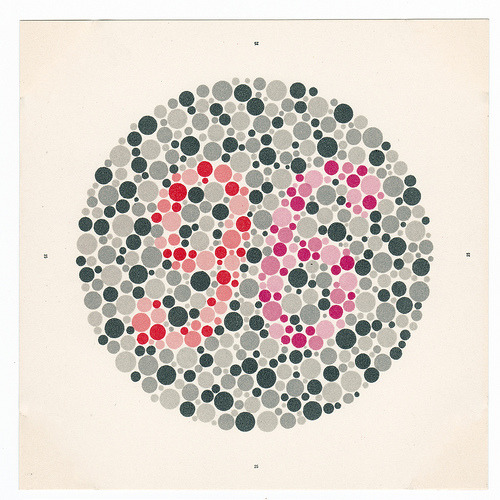 tests for color blindness. ishihara test for color