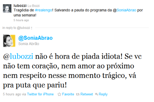 
Ganhou meu respeito, Sonia Abrão.
