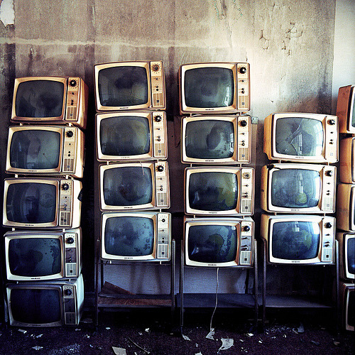 acarro:  Stacked old televisions (by Lindsay Blair Brown) 