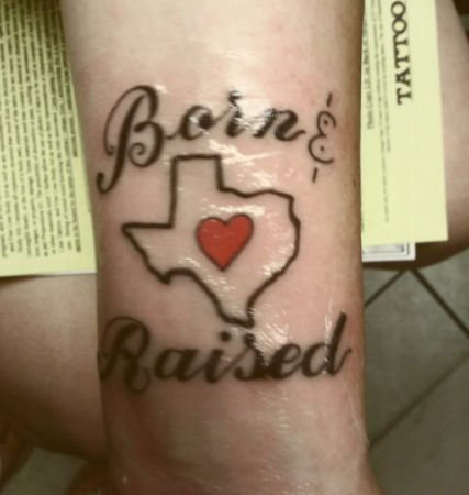 My Texas tattoo done back in June of 2009 I cannot for the life of me 
