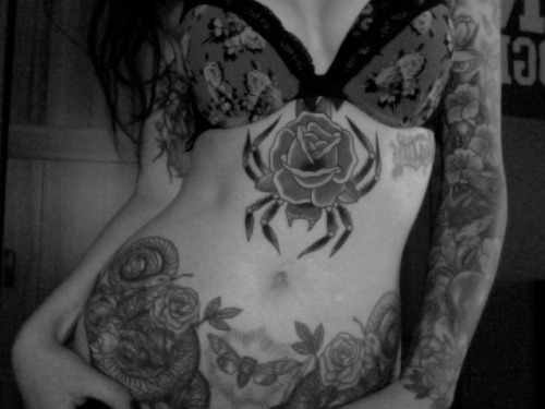 Black And White Tattoos For Women. #Black and White#Tattoos#