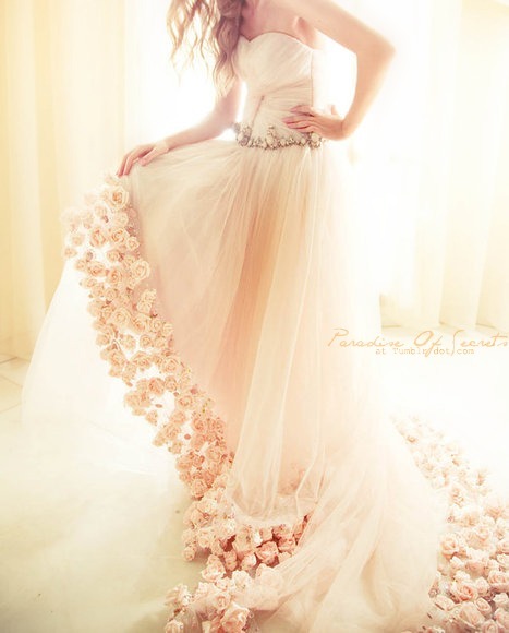 Wedding wedding dress wedding gown bridal roses floral romance