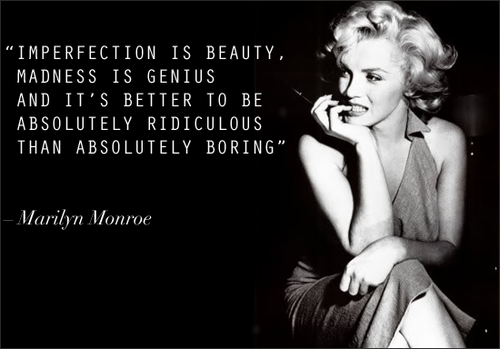 marilyn monroe quotes about beauty. marilyn monroe middot; imperfection