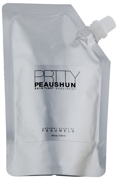 
Prtty Peaushun is one of our favorites we L O V E ♥ .  It is an absolutely amazing product and is definitely a must have! 
Prtty Peaushun (which is pronounced Pretty Potion) is a skin tighting body lotion that has been created by Celebrity Makeup Artist Bethany Karlyn. Prtty Peaushun contains light-reflecting particles which give the skin a gorgeous, flattering glow. The light-reflecting particles hide minor imperfections, such as scars and blemishes and helps to diminish the appearance of cellulite, stretch marks and varicose veins therefore creating a sexy, slimmer, silhouette.  Prtty Peaushun has a natural emollient base and contains a blend of natural plant extracts (including arnica, green tea extract, avocado oil and grapefruit wax). Prtty Peaushun is the must have product that celebrities like Rihanna, Selena Gomez, Cate Blanchett, Audrina Patridge and Gwyneth Paltrow all use. You can purchase it at http://www.prttypeaushun.com/