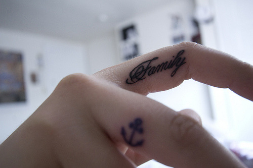 Family Finger Tattoo