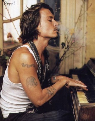 Johnny Depp Piano Picture. #piano #johnny depp #music #