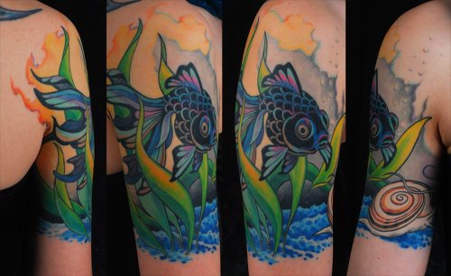 goldfish tattoo meaning. I#39;ve always loved koi tattoos,