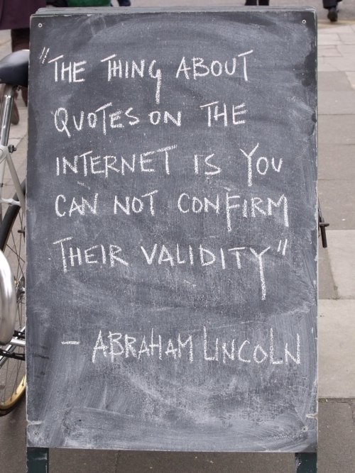 famous abraham lincoln quotes. The famous Abraham Lincoln quote: Photo - Permalink