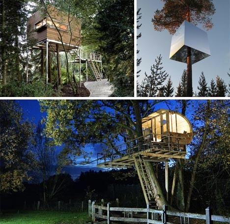 tree house ideas. (via Custom Tree House Plans,