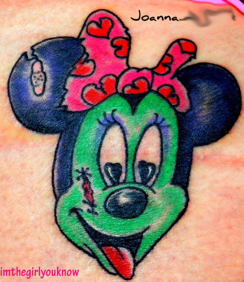 minnie mouse tattoos. my new zombie minnie tattoo