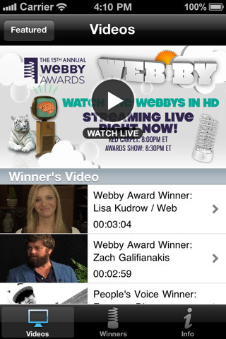 daniel radcliffe webby awards. The Webby Awards app is now