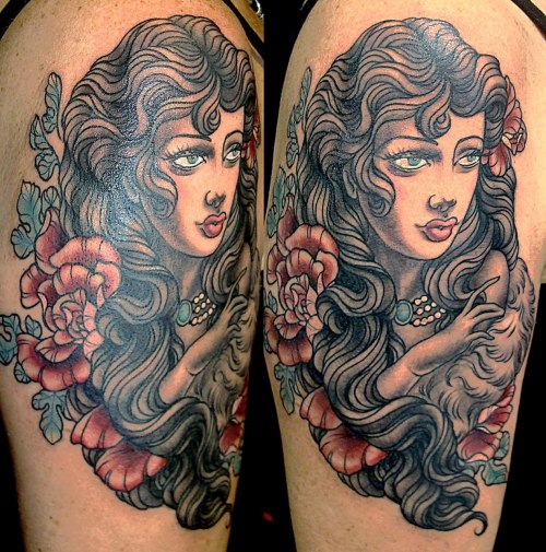 Lady tattoo by Rachi Brains Posted Sat October 29th 2011 at 742pm