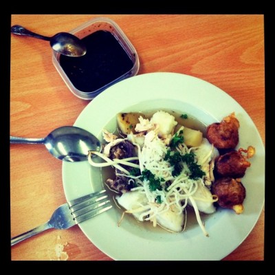 Mission accomplished: soto with meat potatoballs (Taken with Instagram at Floyer House)