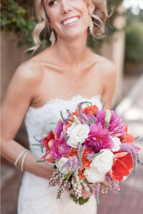 A Perfect Country Wedding Great choice of colors Pinks oranges and white 