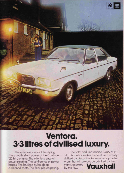 The last Vauxhall Ventora The 1970s were an interesting time