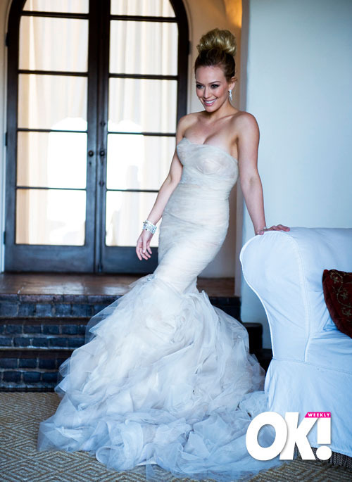 Hilary Duff 8217s wedding gown Vera Wang silk tulle and organza