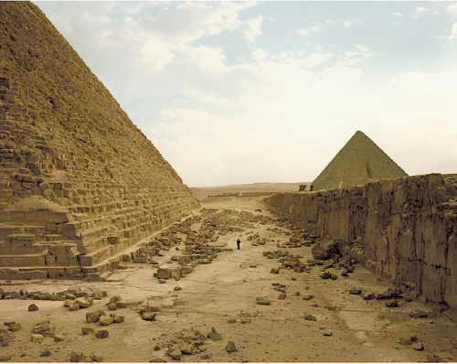 White Man Contemplating Pyramids, Richard Misrach, from The Life and Death of Buildings at Princeton University Art Museum