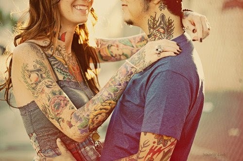 Tagged tattoo couple sleeve tattoos adorable love couple guy and girl love