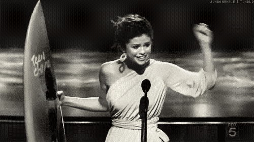  August 10th, 2009 (Acceptance Speech): Wow, thank you! Thank you so much! I…my  favorite thing to do is to just get up every morning to go to a place where I can make families and kids laugh. It’s honestly just the best job in the whole world. I’m truly one of the luckiest girls in the world because of you guys, so thank you. Thank you. Thank you!August 9th, 2010 (Acceptance Speech): Thank you! Oh my gosh, Lea Michele so deserves this award. Thank you so much.This means a lot to me. I just, I mean this award is dedicated to you guys who watch our show. It really means a lot to me. To my beautiful cast, I love you so much. Thank you so much for this, god bless! August 7th, 2011 (Acceptance Speech): This isn’t even mine anymore. This isn’t ours, this isn’t Wizards, this isn’t anybody’s ‘cause this is all of you guys. This is your award now. This isn’t mine, so thank you so much for letting us do what we love everyday. I’m so thankful and I’m so blessed, so thank you. God bless.  