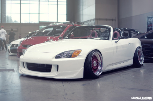 This white S2000 slammed on BBS LM 8217s is a dream to look