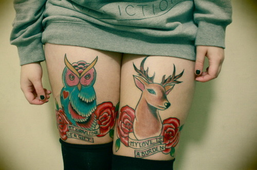 gogocatastrophe thigh tattoos are the nicest tattoos also i dont even know