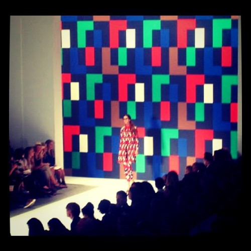 Milly spring 2012 runway background #nyfw #mbfw  (Taken with instagram)