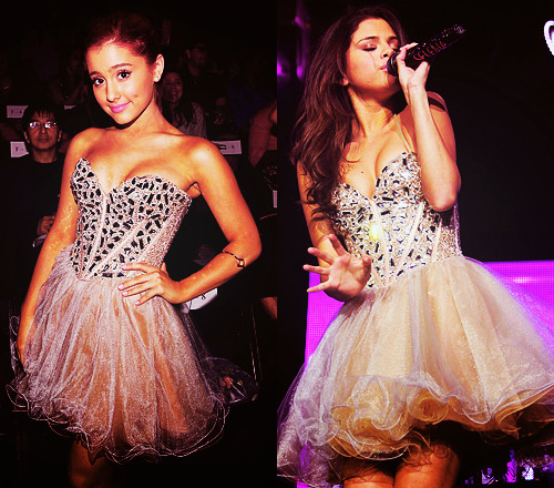 Ariana Grande and Selena Gomez were both spotted rocking this pretty