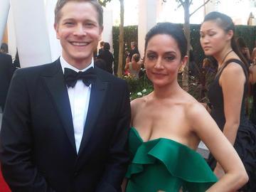 Look who found each other on the red carpet at the Emmys! #TheGoodWife’s Archie Panjabi & Matt Czuchry. #Emmys
