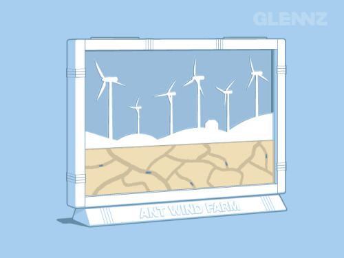 Ant Wind Farm - Now Voting.   Watch illustration video  Visit Glennz Tees  | Twitter  | Facebook  | Flickr   | Behance  | Dribbble