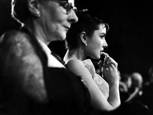 View high resolution Actress Audrey Hepburn 19291993 at the 26th Annual 