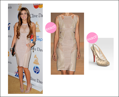 Dress: Herve Leger (Not Available online)
Shoes: Christian Louboutin (Sold Out) 