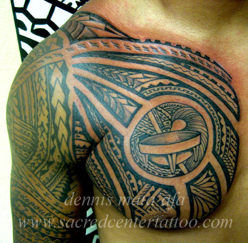 Half sleeve and chest by Dennis Sacred Center Tattoo Posted 6 months ago