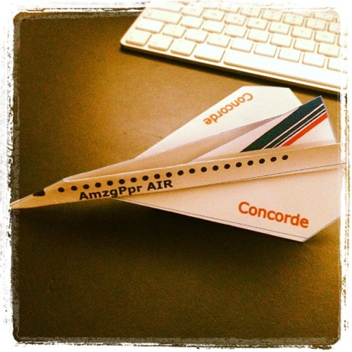 Concorde #paper #airplane  (Taken with instagram)