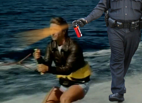 “Ehhhhhh, this is BULLSHIT! A-YOOO!!! I got my fucking BALLS hangin’ out of these god damn daisy dukes and they strap me to this fuckin’ boat and here I go gonna jump a fuckin’ SHARK? What kinda stupid shit is this? I know that up until this point I’ve bee a pretty non-violent occupier of that drafty ass mother-in-law over the garage, but fuck it. I’m gonna slap the shit out the California Kid, and all of those stupid ass CunninghamsAUUAUHAHAGHAHGAHHGHHHHHHHHHHHHHH”
