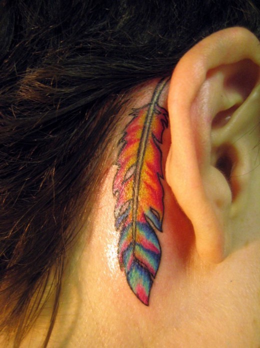 behind the ear tattoo Tumblr