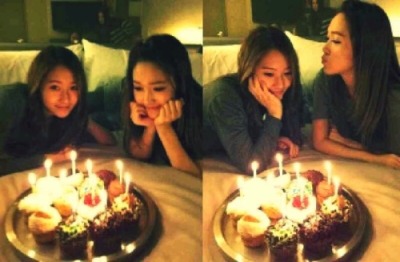 sister love - Jessica celebrating Krystal birthday&lt;3