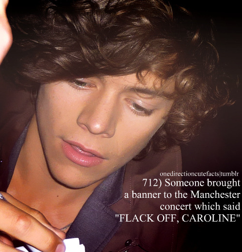 Whoever made that banner should be ashamed of themselves. If Harry and Caroline are dating then it is his choice, how dare you write disgusting things like that about her. How do you think Harry feels when he see&#8217;s that? Do you think he&#8217;ll look at that poster and think &#8216;Oh what a lovely fan i should date her!&#8221; no. He&#8217;ll be so heart broken that people are saying those things about the girl he likes&#8230; and at the end of the day it is his life.