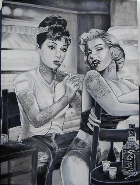 illusivelucy Audrey Hepburn Tattooing Marilyn Monroe Artist James Danger 