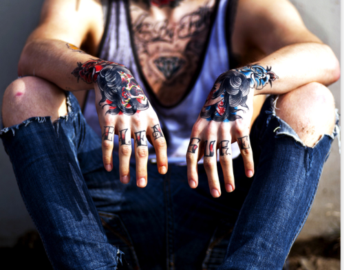 Tagged as cute boy hand tattoos tattoos tattoo finger tattoos ripped jeans