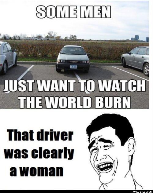 That Driver Was Clearly A Women - ROFL Girls - Funny Girl Pictures