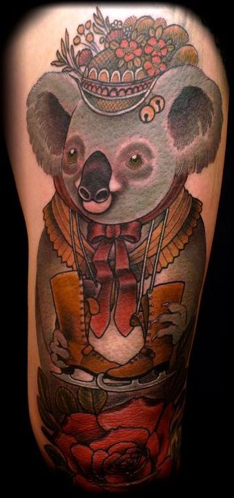 tattoosforpassionnotfashion done by ekstrem dobbelt kobra Koala tattoo