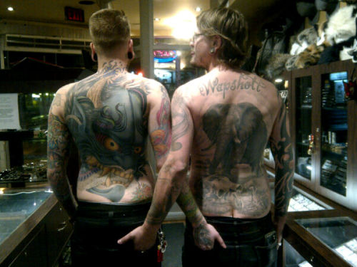 Tagged Ben And Kevin No Homo Back Tattoos Men Tattooed Men
