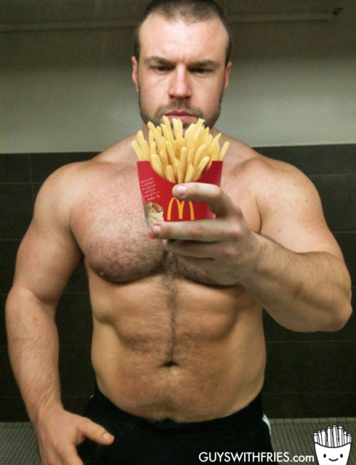 guys with fries&#8230; hot AND funny