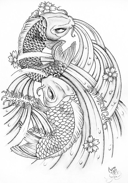 tattoo flash koi pattern 13 22 January 2012