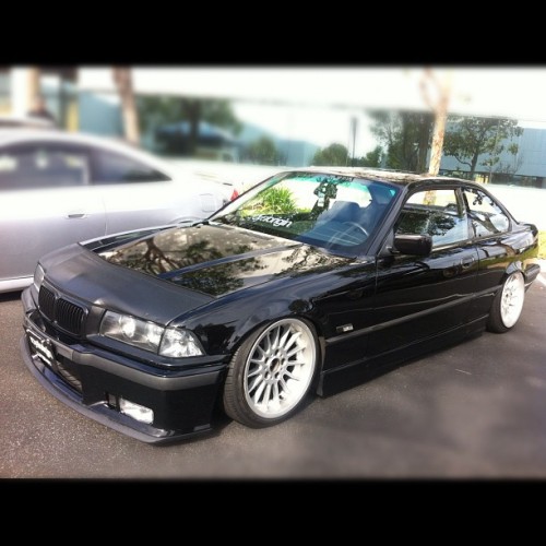 royalorigin E36 BMW with M3 bumpers slammed at the event Taken with