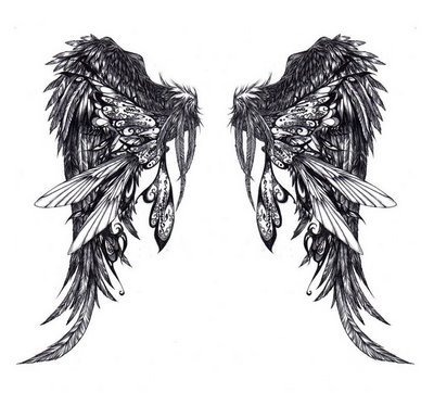 hot unique tattoo designs on leg angel wing tattoos for men on back angel